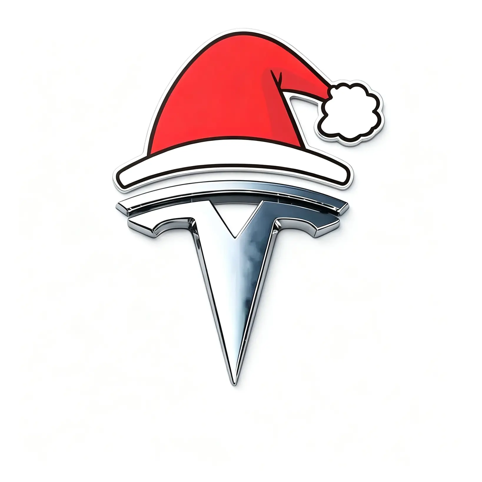 travel-santa-hat-car-sticker-01 Santa Hat Car Sticker - Image 1